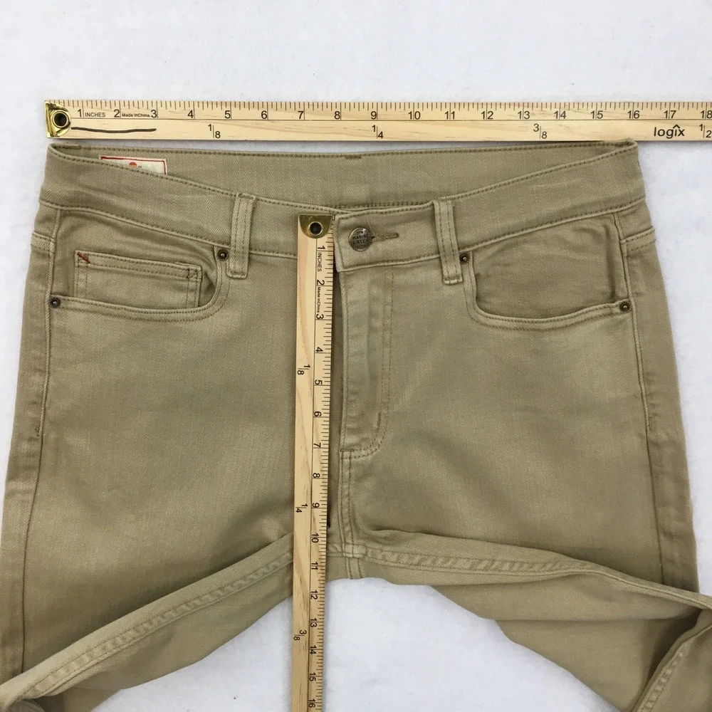 Marine Layer Mens Khaki Tan Straight Leg Stretch Cotton Chino Pants 33x30
